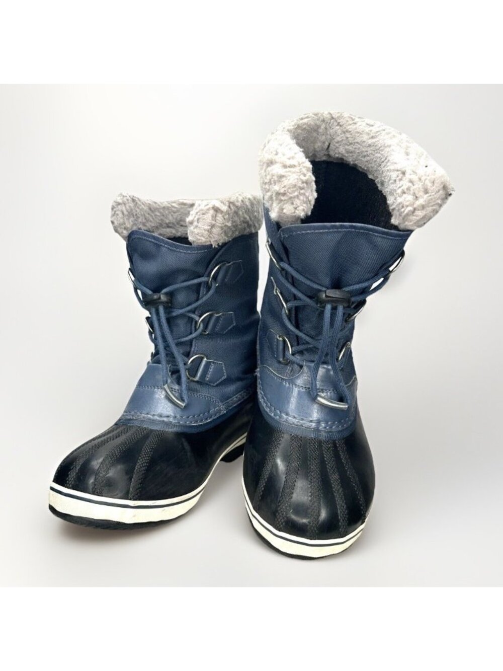 Sorel Yoot Pac Snow Boots Youth 6 Blue Waterproof  Faux Fur Warm Winter Unisex